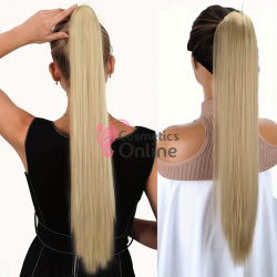 Extensie de par coada dreapta cu cleste 50cm Blond Deschis Ash 92991011